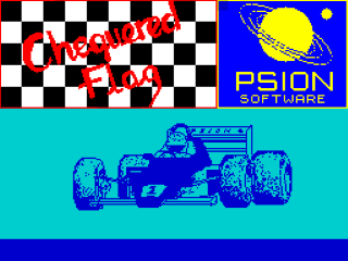 Chequered Flag title screen for ZX Spectrum